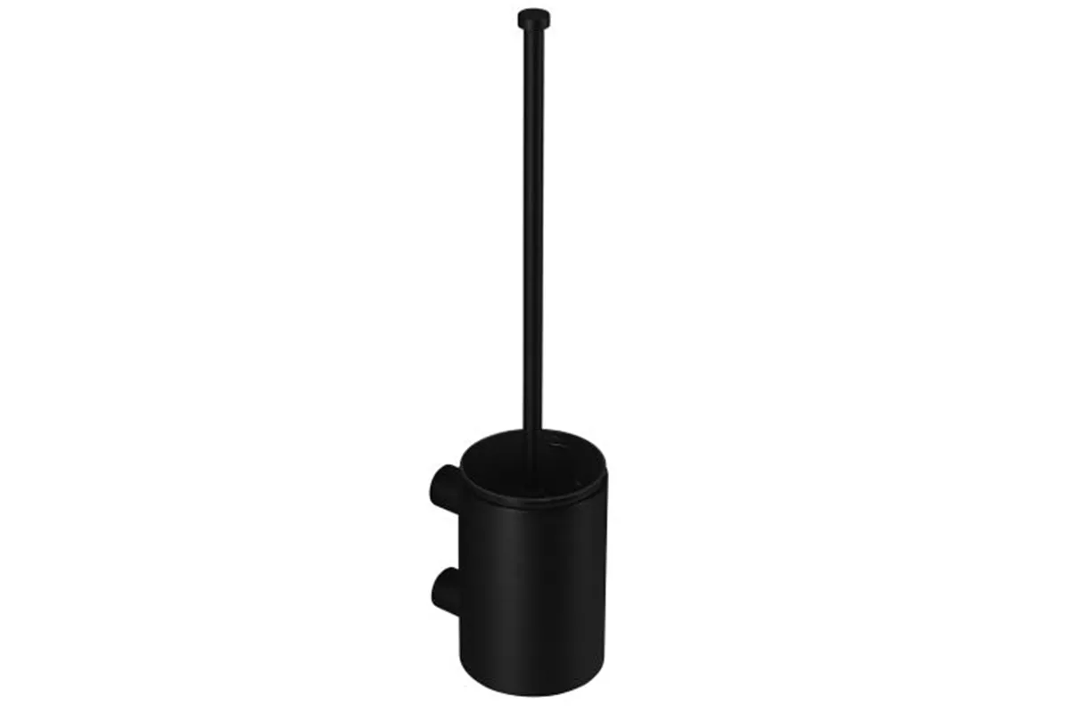 Szczotka do WC z uchwytem mocowanym do ściany, tuba krótka, MERIDA STELLA BLACK LINE, czarna
 Merida GSC351