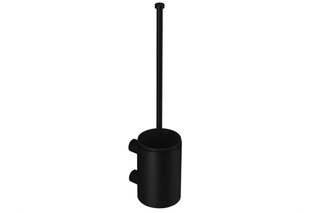 Szczotka do WC z uchwytem mocowanym do ściany, tuba krótka, MERIDA STELLA BLACK LINE, czarna
 Merida GSC351