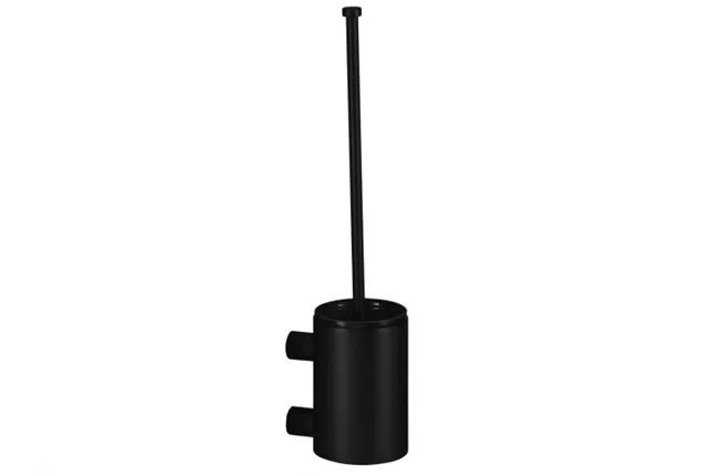 Szczotka do WC z uchwytem mocowanym do ściany, tuba krótka, MERIDA STELLA BLACK LINE, czarna
 Merida GSC351
