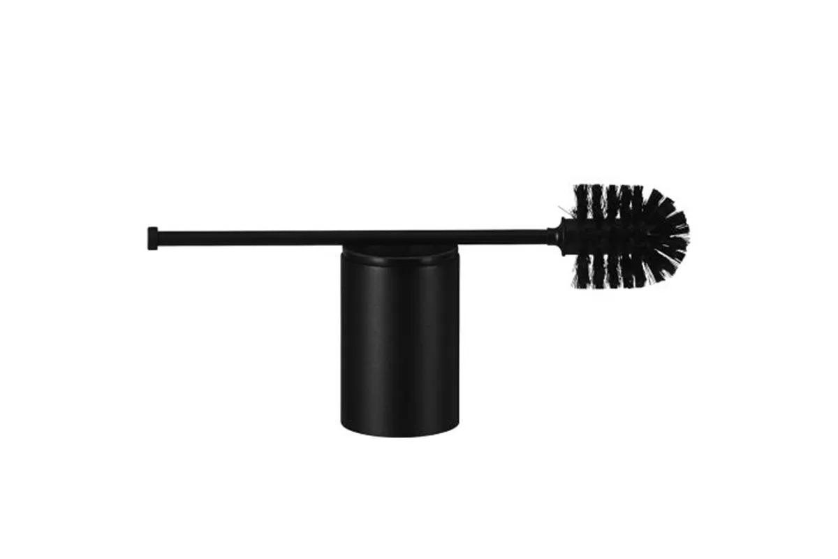 Szczotka do WC z uchwytem mocowanym do ściany, tuba krótka, MERIDA STELLA BLACK LINE, czarna
 Merida GSC351