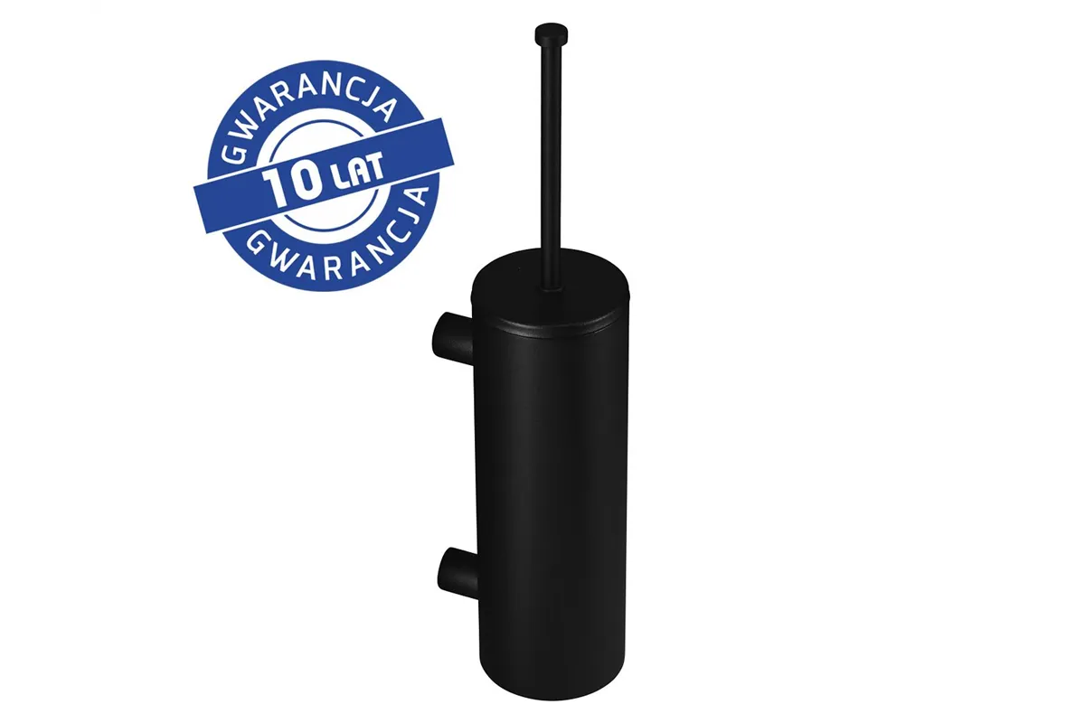 Szczotka do WC z uchwytem mocowanym do ściany, tuba z przykrywką, MERIDA STELLA BLACK LINE, czarna
 Merida GSC352