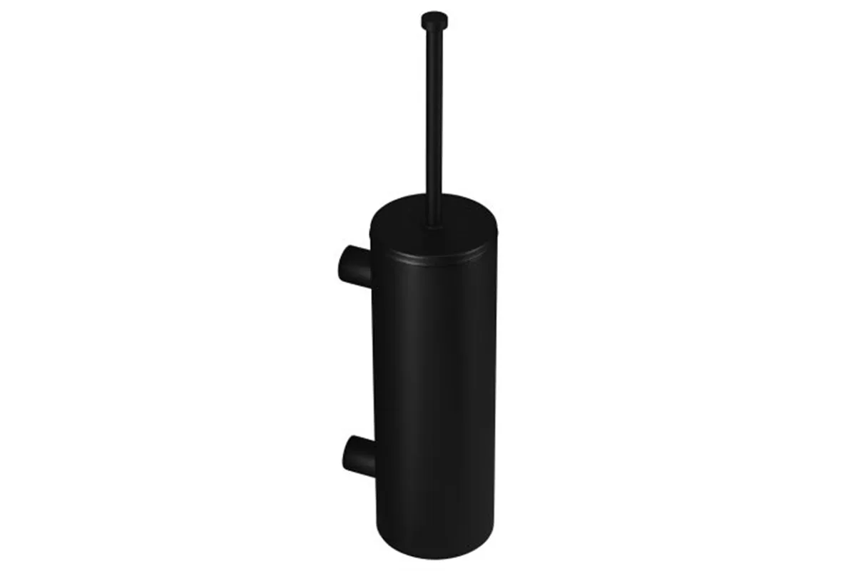 Szczotka do WC z uchwytem mocowanym do ściany, tuba z przykrywką, MERIDA STELLA BLACK LINE, czarna
 Merida GSC352