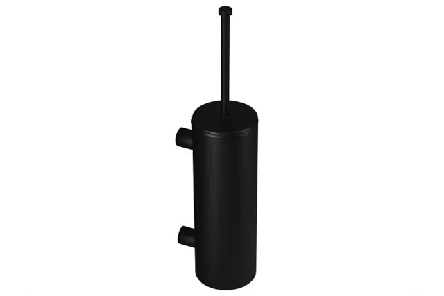 Szczotka do WC z uchwytem mocowanym do ściany, tuba z przykrywką, MERIDA STELLA BLACK LINE, czarna
 Merida GSC352