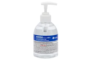 Płyn dezynfekcyjny MERIDA POLANA DDR+ do chirurgicznej i higienicznej dezynfekcji rąk, butelka 300 ml z pompką
 Merida MAD955