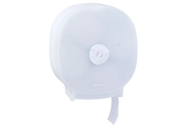 Pojemnik na cztery rolki na cztery rolki papieru toaletowego bez gilzy MERIDA HARMONY, tworzywo, biały transparentny
 BHB302