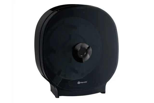Pojemnik na cztery rolki papieru toaletowego bez gilzy MERIDA ONE, tworzywo ABS, czarny
 Merida BEC302