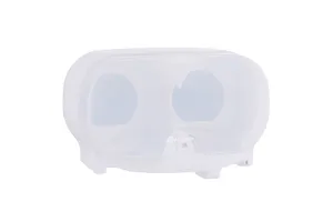 Pojemnik na dwie rolki papieru toaletowego bez gilzy MERIDA HARMONY, tworzywo, biały transparentny
 Merida BHB301