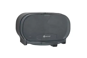 Pojemnik na dwie rolki papieru toaletowego bez gilzy MERIDA ONE, tworzywo ABS, czarny
 Merida BEC301