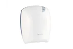 Pojemnik na papier toaletowy lub ręczniki w roli w systemie listkowym CENTER PULL, tworzywo ABS, biały
 Merida BJB702