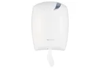 Pojemnik na papier toaletowy lub ręczniki w roli w systemie listkowym CENTER PULL, tworzywo ABS, biały
 Merida BJB702