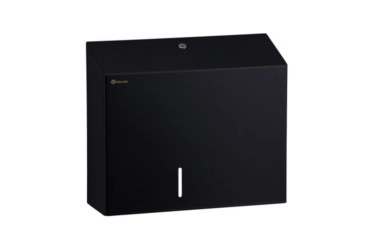 Pojemnik na papier toaletowy MERIDA STELLA BLACK LINE MAXI, średnica papieru do 23 cm, czarny
 Merida BSC101