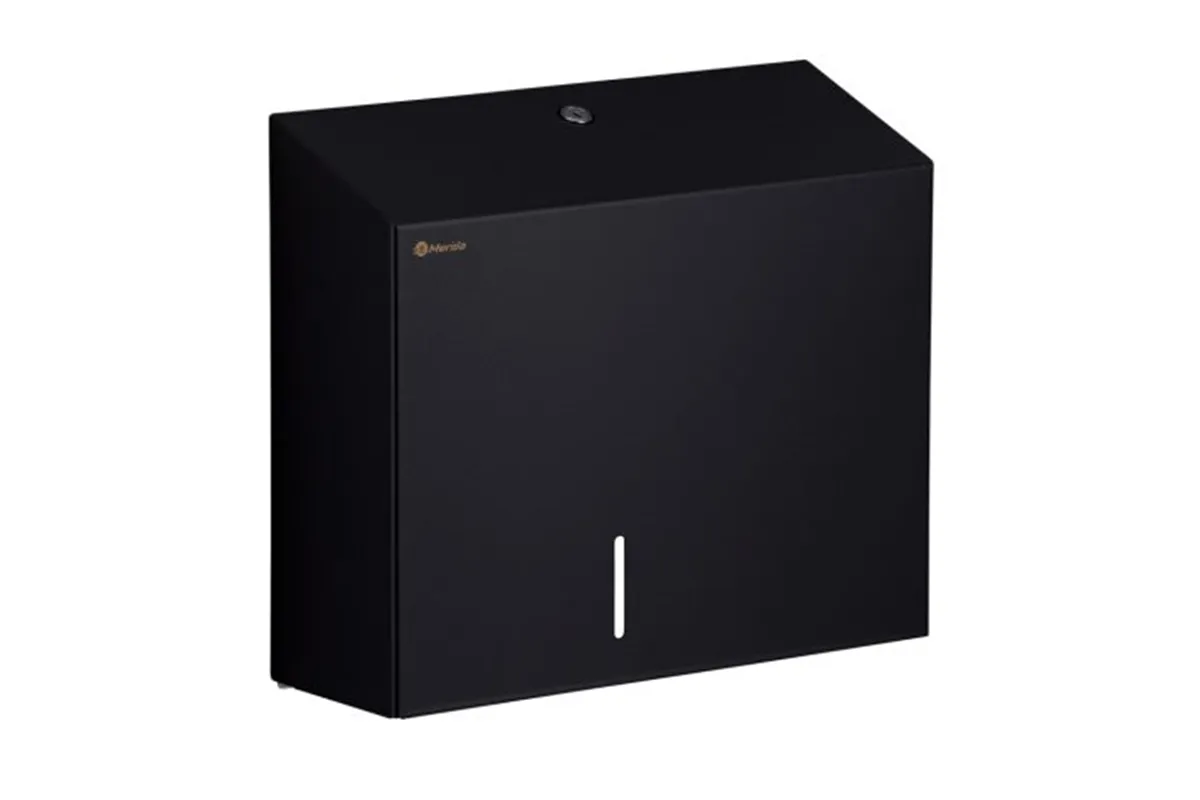 Pojemnik na papier toaletowy MERIDA STELLA BLACK LINE MAXI, średnica papieru do 23 cm, czarny
 Merida BSC101