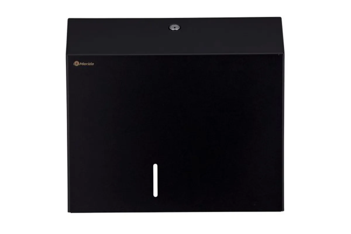 Pojemnik na papier toaletowy MERIDA STELLA BLACK LINE MAXI, średnica papieru do 23 cm, czarny
 Merida BSC101