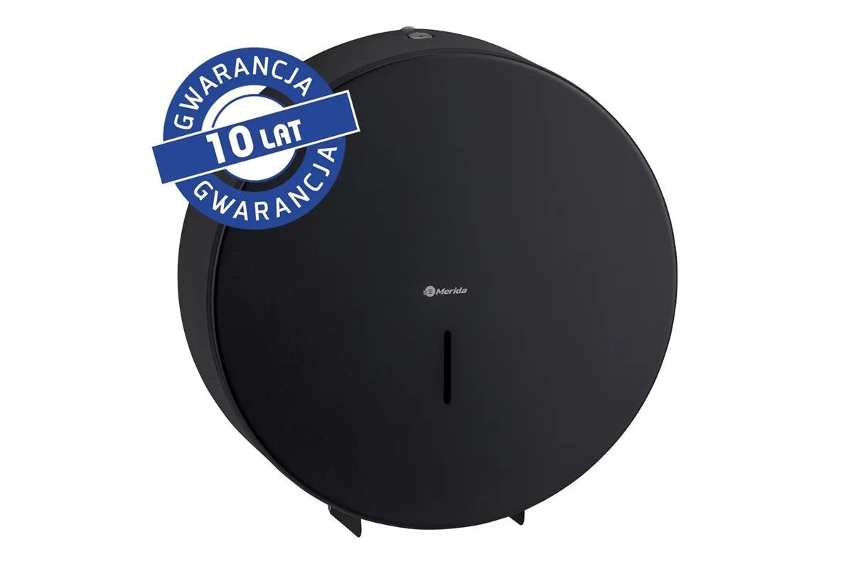 Pojemnik na papier toaletowy MERIDA STELLA BLACK LINE MEGA, średnica papieru do 28 cm, czarny
 Merida BSC004