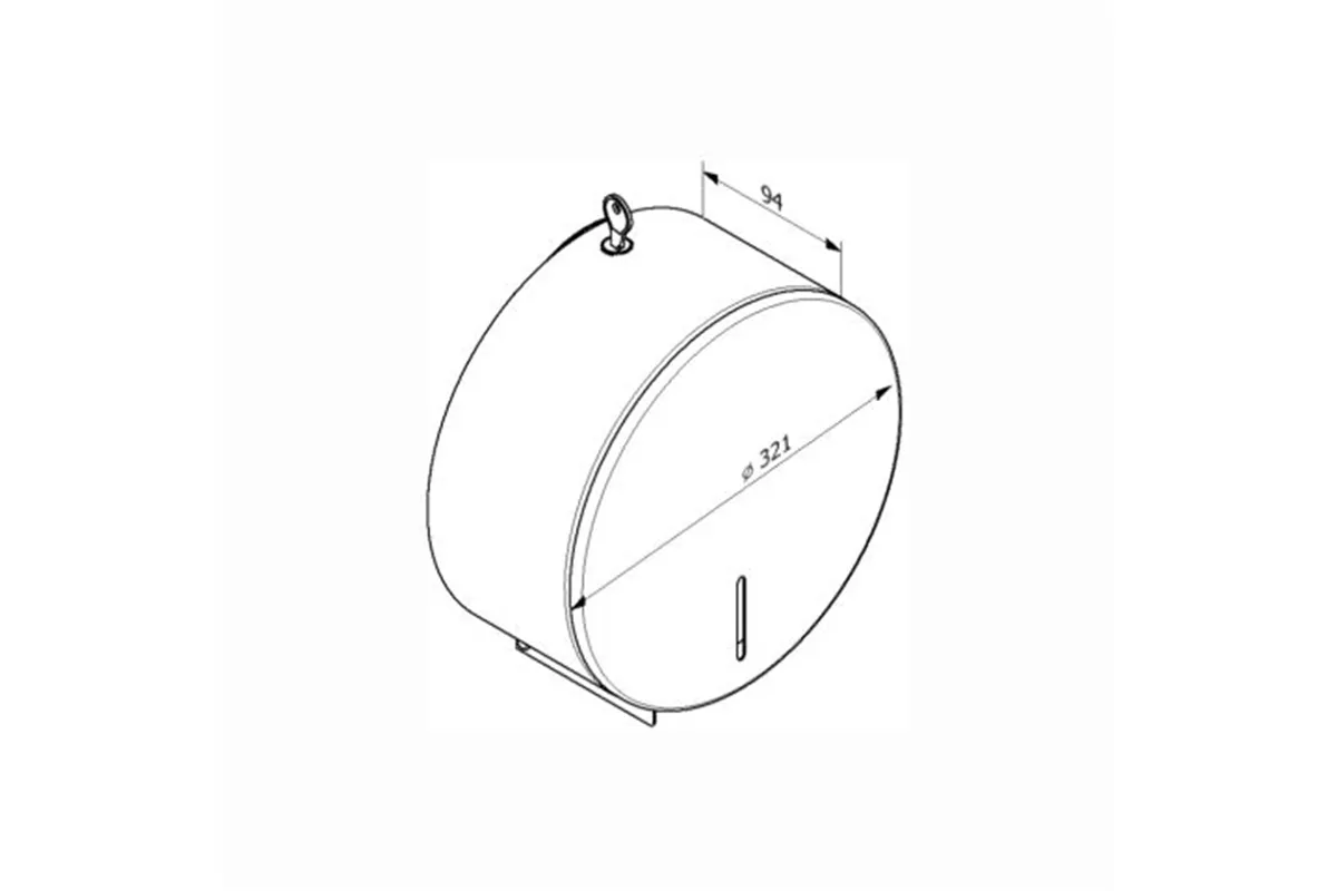 Pojemnik na papier toaletowy MERIDA STELLA BLACK LINE MEGA, średnica papieru do 28 cm, czarny
 Merida BSC004