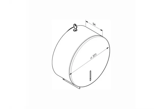 Pojemnik na papier toaletowy MERIDA STELLA BLACK LINE MEGA, średnica papieru do 28 cm, czarny
 Merida BSC004
