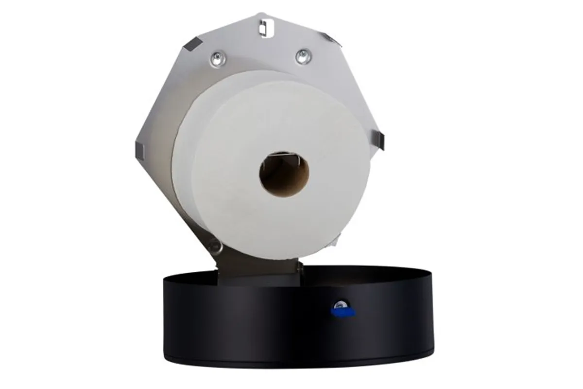 Pojemnik na papier toaletowy MERIDA STELLA BLACK LINE MEGA, średnica papieru do 28 cm, czarny
 Merida BSC004