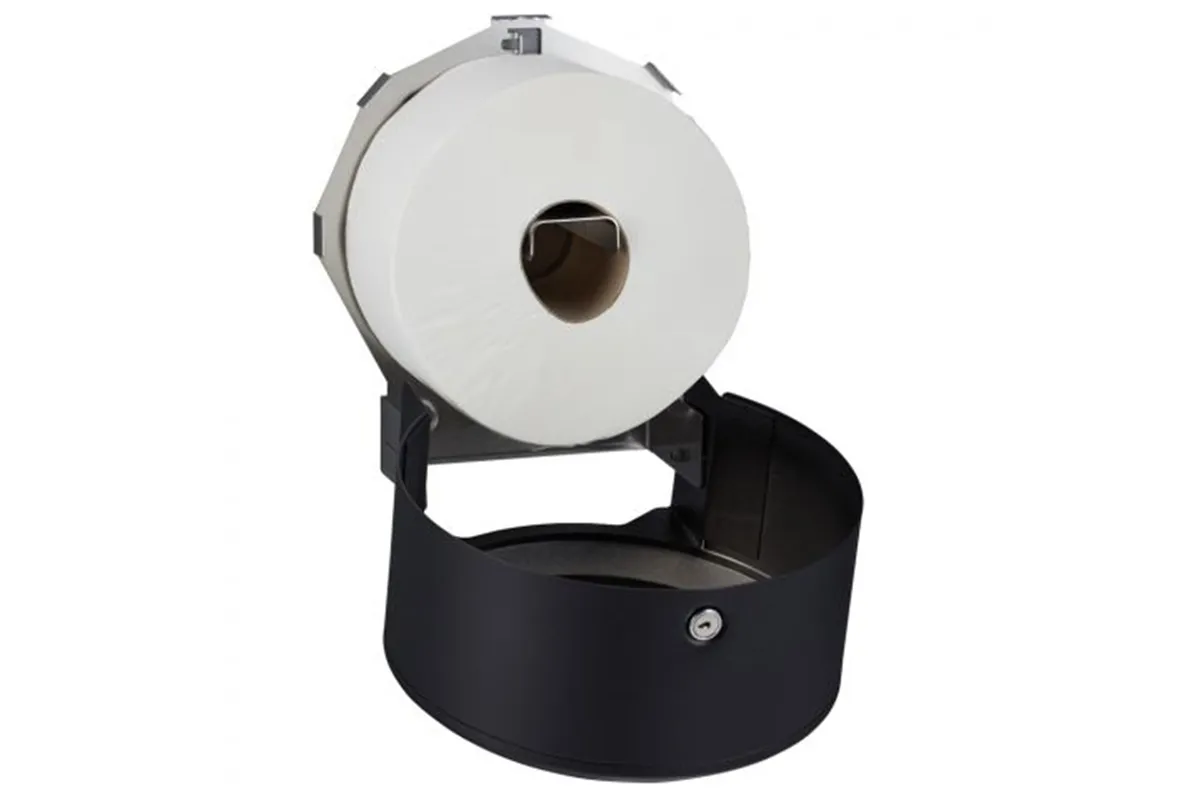 Pojemnik na papier toaletowy MERIDA STELLA BLACK LINE MINI, średnica papieru do 19 cm, czarny
 Merida BSC201