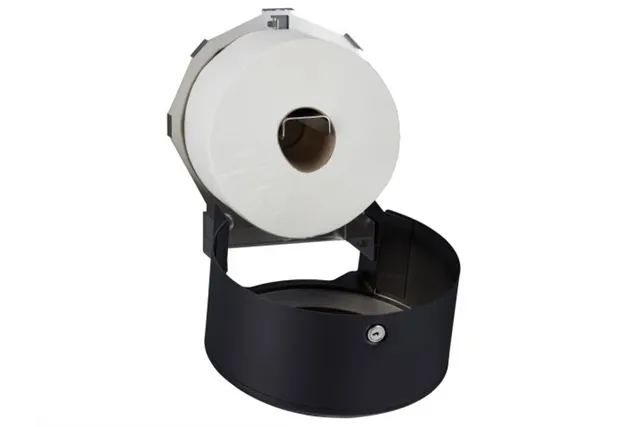 Pojemnik na papier toaletowy MERIDA STELLA BLACK LINE MINI, średnica papieru do 19 cm, czarny
 Merida BSC201