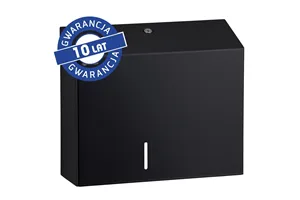 Pojemnik na papier toaletowy MERIDA STELLA DUO BLACK LINE uchwyt na resztkę rolki śr. papieru do 20cm, czarny BSC202
