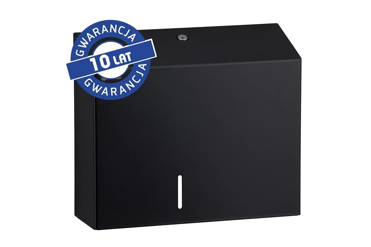 Pojemnik na papier toaletowy MERIDA STELLA DUO BLACK LINE uchwyt na resztkę rolki śr. papieru do 20cm, czarny BSC202