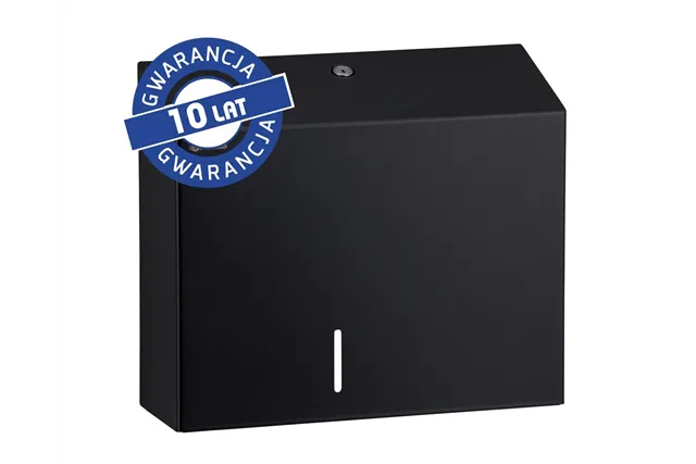 Pojemnik na papier toaletowy MERIDA STELLA DUO BLACK LINE uchwyt na resztkę rolki śr. papieru do 20cm, czarny BSC202