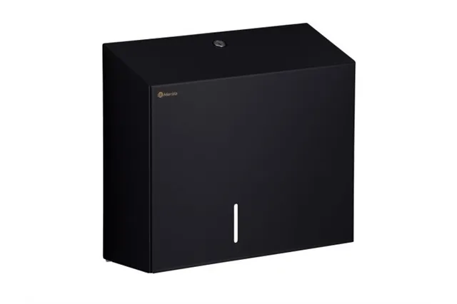 Pojemnik na papier toaletowy MERIDA STELLA DUO BLACK LINE uchwyt na resztkę rolki śr. papieru do 20cm, czarny BSC202