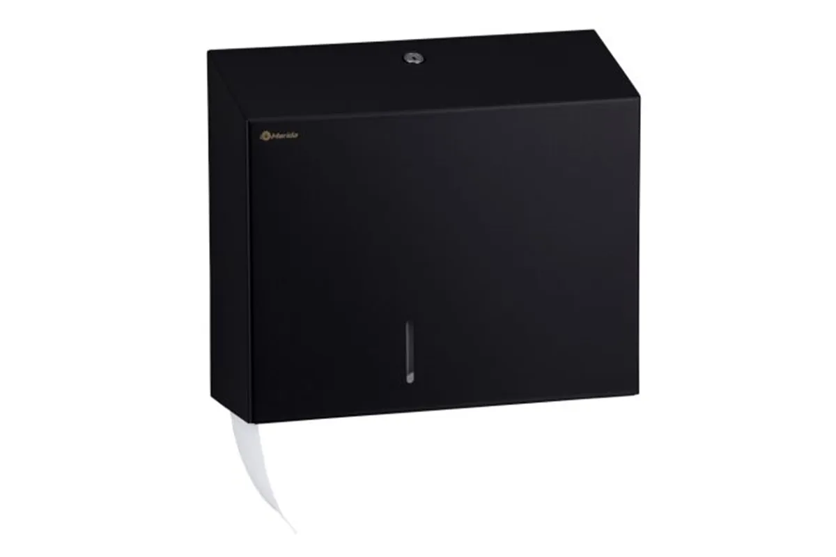 Pojemnik na papier toaletowy MERIDA STELLA DUO BLACK LINE uchwyt na resztkę rolki śr. papieru do 20cm, czarny BSC202