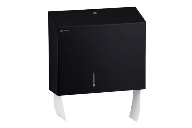 Pojemnik na papier toaletowy MERIDA STELLA DUO BLACK LINE uchwyt na resztkę rolki śr. papieru do 20cm, czarny BSC202