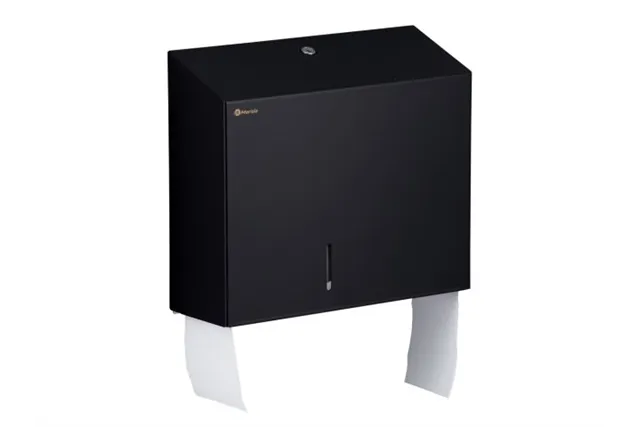 Pojemnik na papier toaletowy MERIDA STELLA DUO BLACK LINE uchwyt na resztkę rolki śr. papieru do 20cm, czarny BSC202