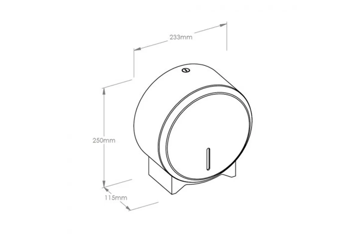 Pojemnik na papier toaletowy MERIDA STELLA WHITE LINE MINI, średnica papieru do 19 cm, biały
 Merida BSB203