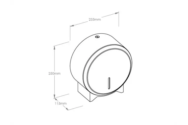 Pojemnik na papier toaletowy MERIDA STELLA WHITE LINE MINI, średnica papieru do 19 cm, biały
 Merida BSB203