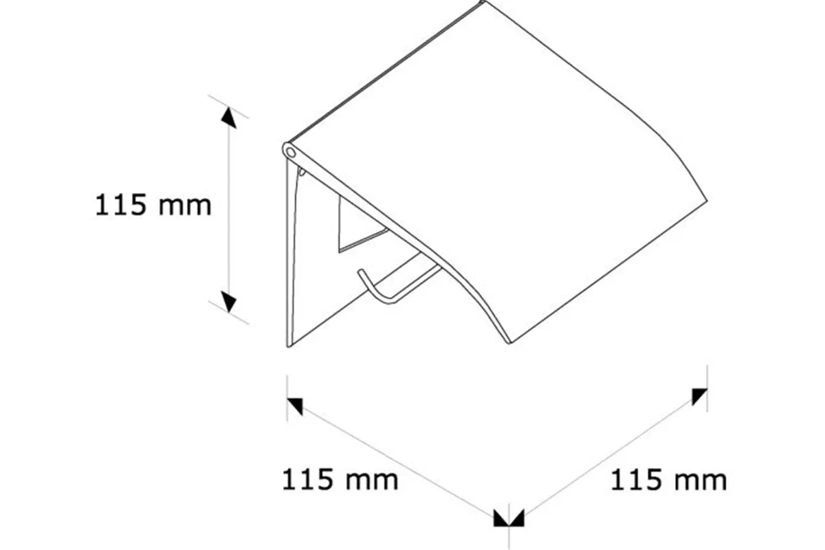 Uchwyt do papieru toaletowego metalowy, kolor BIAŁY Merida U1B