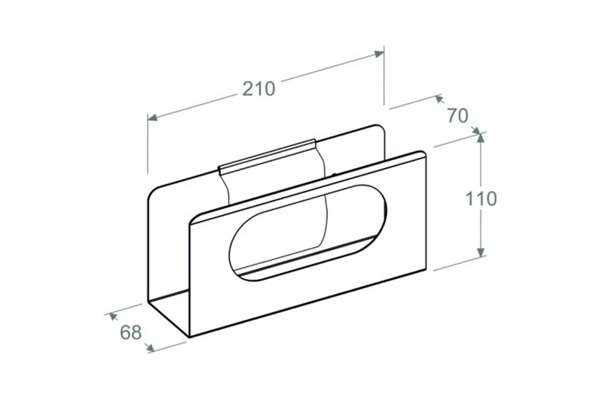 Uchwyt na kartonik z rękawiczkami lub chusteczkami MERIDA STELLA, stal matowa Merida GSM020