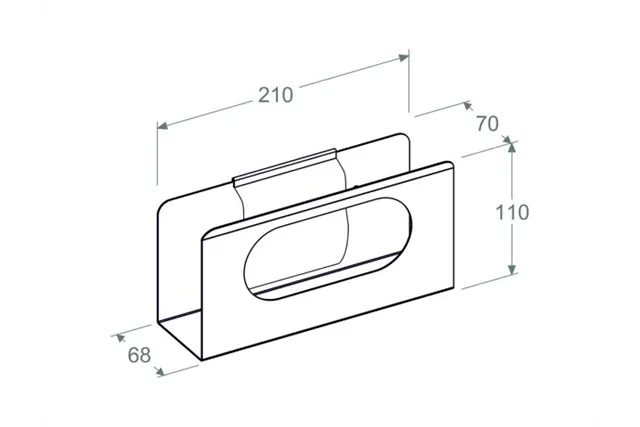 Uchwyt na kartonik z rękawiczkami lub chusteczkami MERIDA STELLA, stal matowa Merida GSM020
