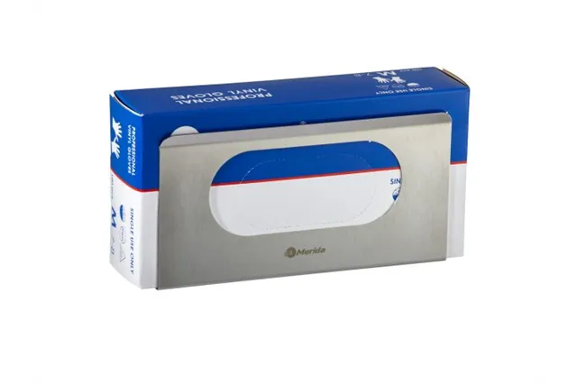 Uchwyt na kartonik z rękawiczkami lub chusteczkami MERIDA STELLA, stal matowa Merida GSM020