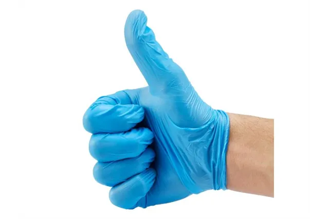 Rękawice winylowo - nitrylowe, niebieskie, rozmiar XL, opakowanie 100 szt. Merida TRN569