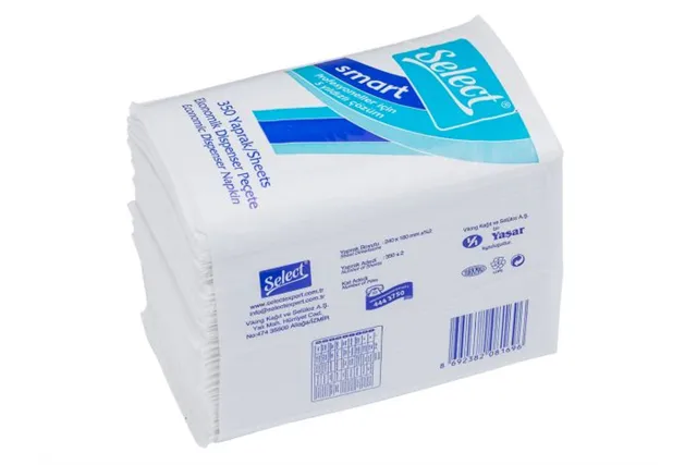 Serwetki gastronomiczne karton 4200 szt., wymiar serwetki 18 x 24 cm, 12 paczek po 350 szt.
 Merida TAB413