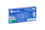 Rękawice elastomerowe TPE, niebieskie, rozmiar M, opakowanie 100 szt.
 Merida TRN507