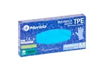 Rękawice elastomerowe TPE, niebieskie, rozmiar M, opakowanie 100 szt.
 Merida TRN507