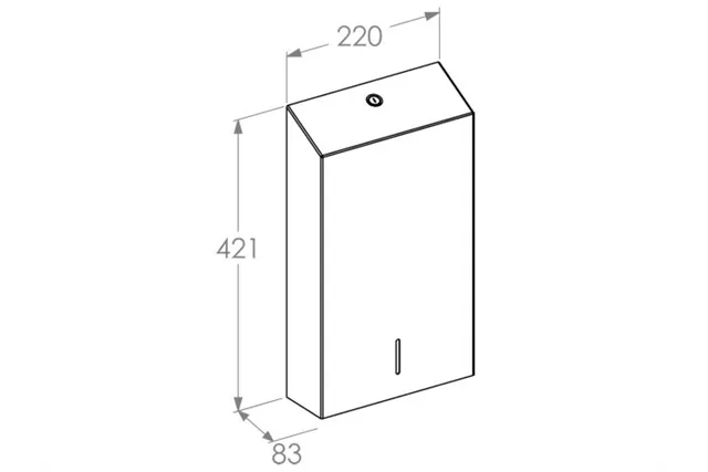 Pojemnik na ręczniki składane MERIDA STELLA SLIM WHITE LINE MEGA, biały
 Merida ASB001