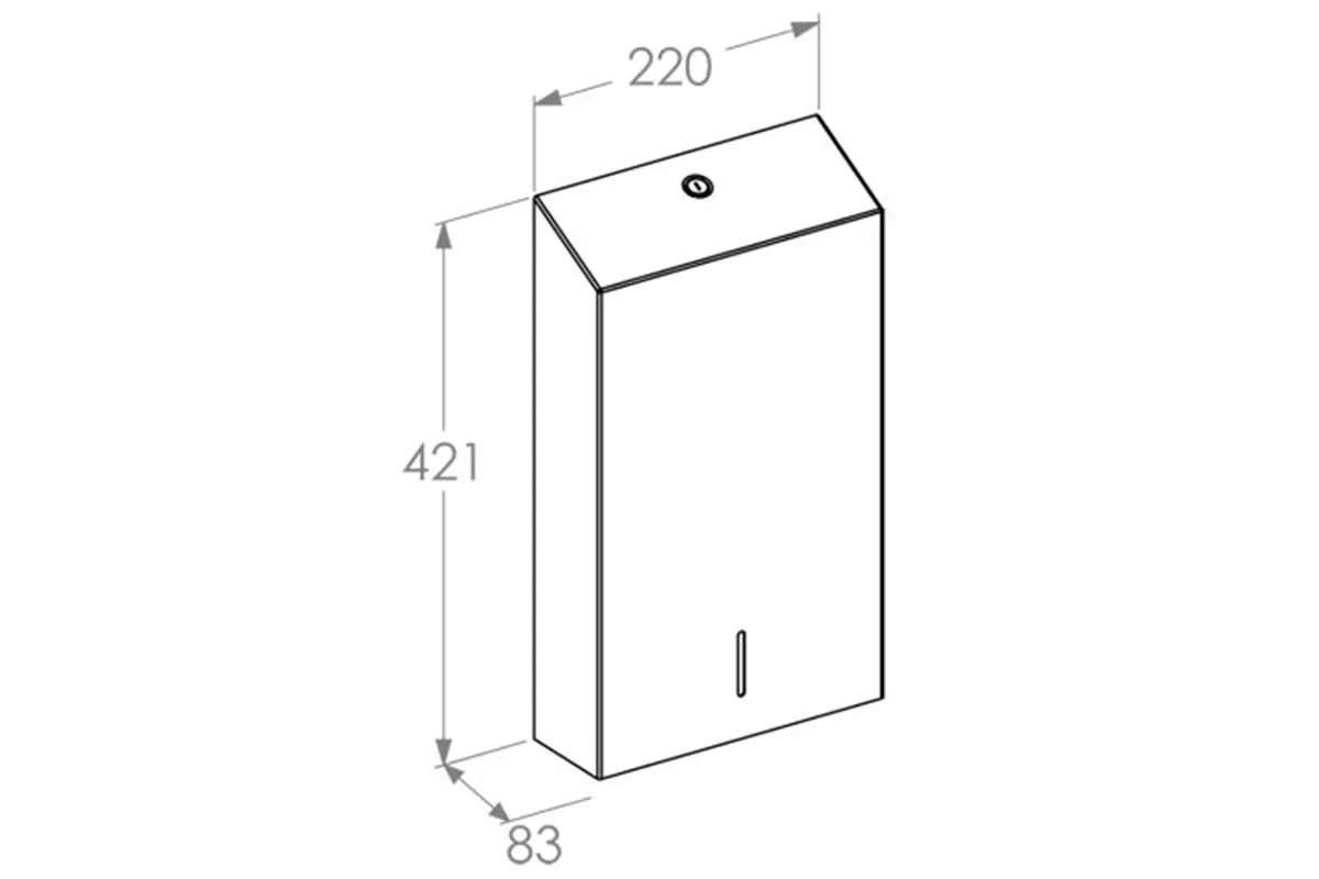 Pojemnik na ręczniki składane MERIDA STELLA SLIM MEGA, stal matowa
 Merida ASM001