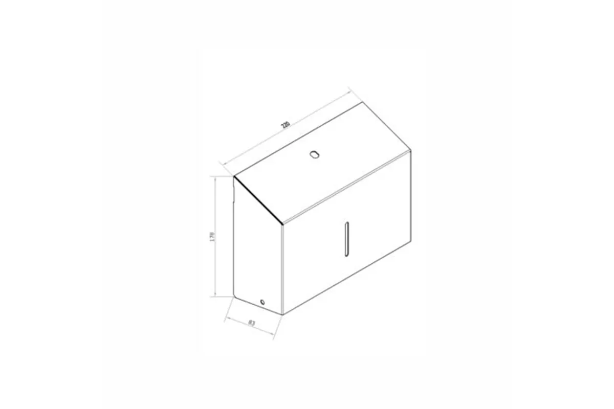 Pojemnik na ręczniki składane MERIDA STELLA SLIM MINI, stal polerowana
 Merida ASP209