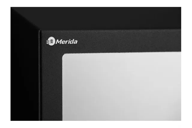 Pojemnik na ręczniki z bezdotykowym dozownikiem mydła z lustrem „3 w 1" MERIDA STELLA SLIM BLACK LINE COMBO czarny
 ASC753