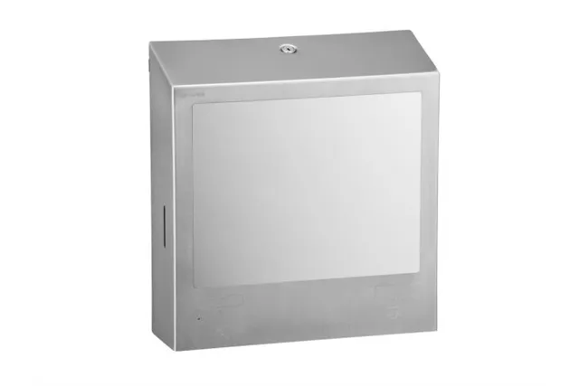 Pojemnik na ręczniki z automatycznym dozownikiem mydła w pianie i z lustrem „3w1" MERIDA STELLA SLIM COMBO stal matowa
 ASM753