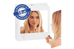 Pojemnik na ręczniki z automatycznym dozownikiem mydła z lustrem „3w1" MERIDA STELLA SLIM WHITE LINE COMBO biały
 ASB753