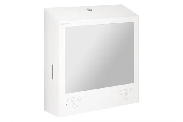 Pojemnik na ręczniki z automatycznym dozownikiem mydła z lustrem „3w1" MERIDA STELLA SLIM WHITE LINE COMBO biały
 ASB753