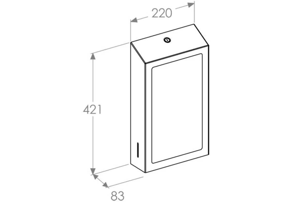 Pojemnik na ręczniki składane z lustrem ze stali SuperMirror „2w1" MERIDA STELLA SLIM BLACK LINE MEGA COMBO, czarny
 ASC755