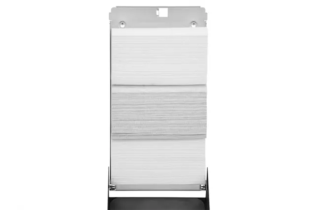 Pojemnik na ręczniki składane z lustrem ze stali SuperMirror „2w1" MERIDA STELLA SLIM BLACK LINE MEGA COMBO, czarny
 ASC755