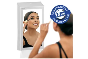 Pojemnik na ręczniki składane z lustrem ze stali SuperMirror „2w1" MERIDA STELLA SLIM MEGA COMBO, stal matowa
 Merida ASM755